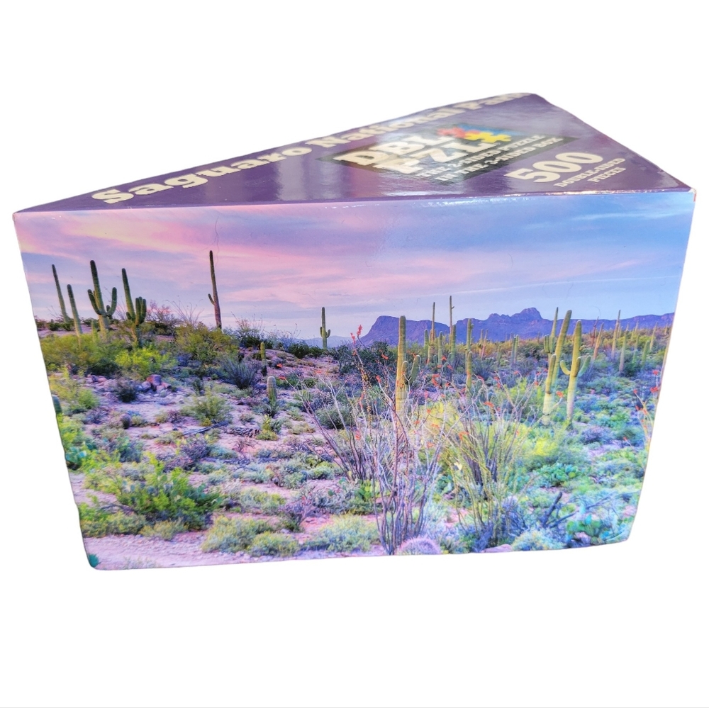 DBL PZL Two-Sided Saguaro National Park, 500 piece, 15" by 22"
